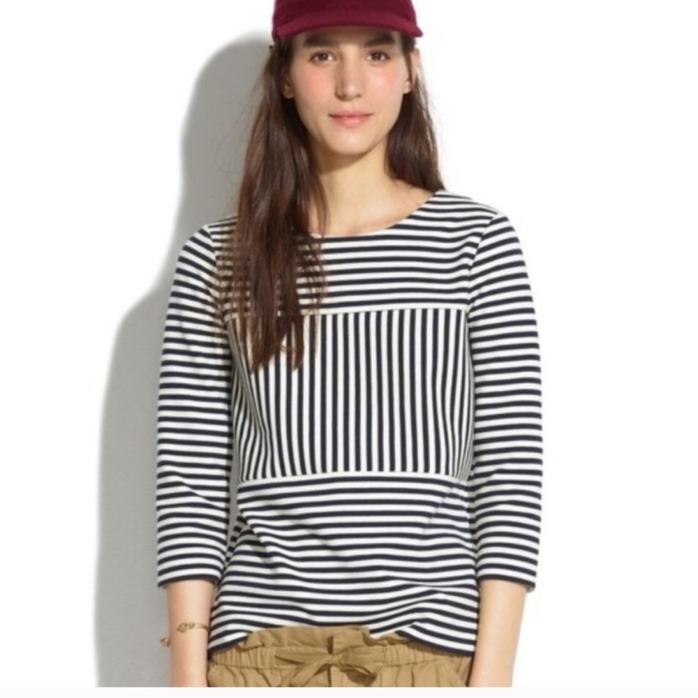 Madewell Gallerist Ponte Stripe Top
